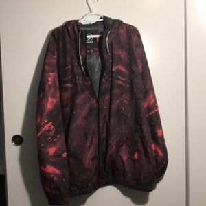 Volcom bleach dyed windbreaker XXL